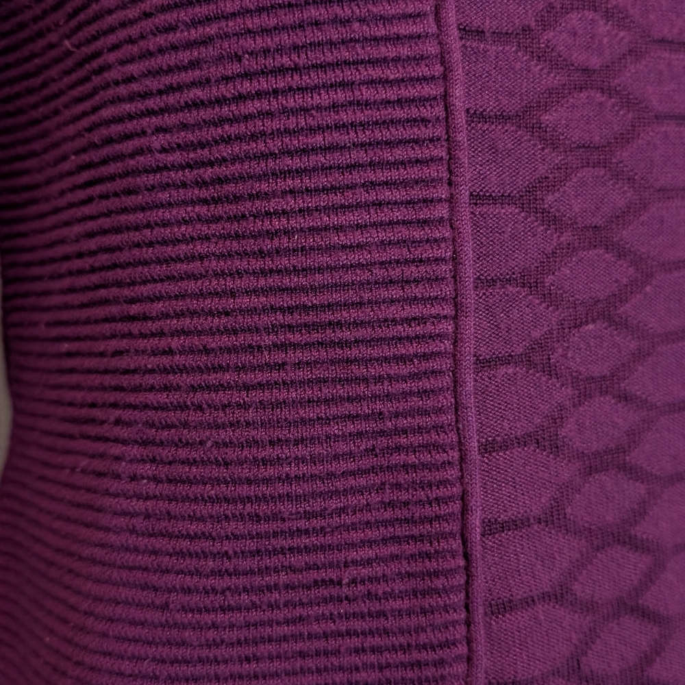 Unique Purple Textured Sweater - Picture 5 of 11